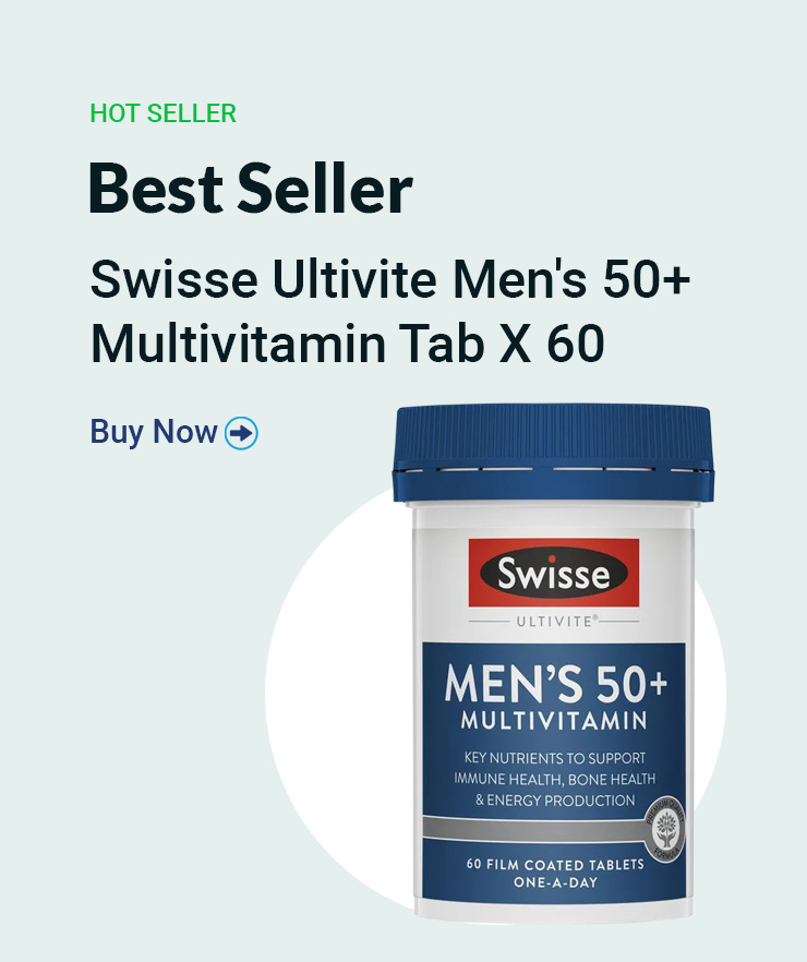 Swisse Ultivite Men's 50+ Multivitamin Tab X 90